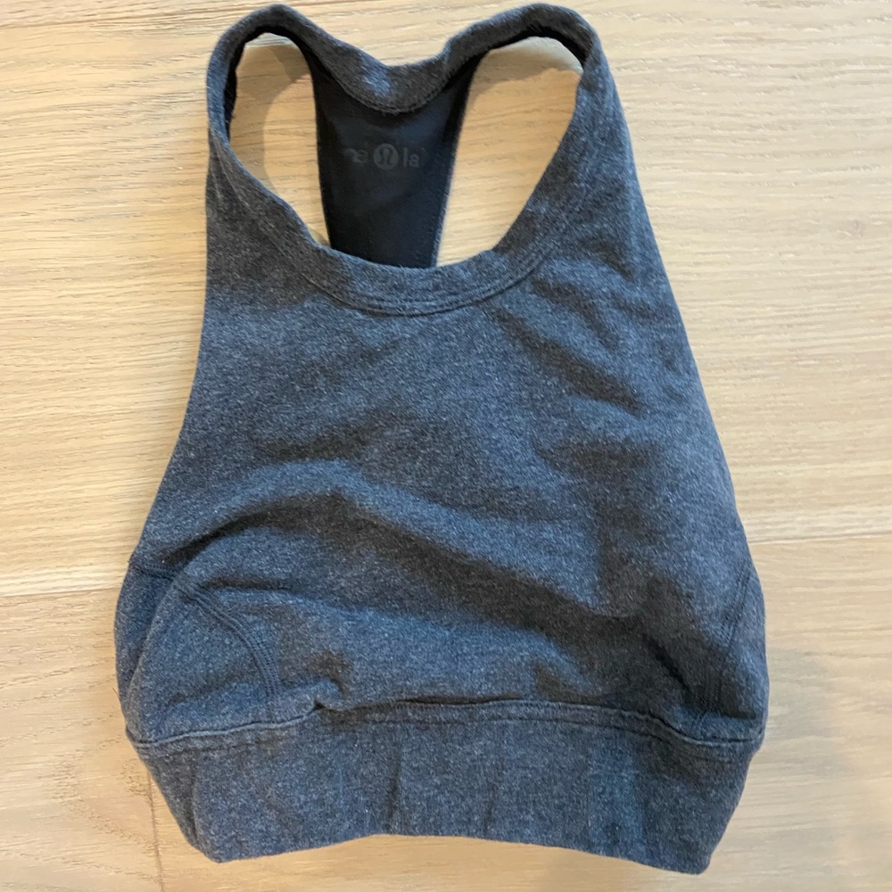 Lululemon Lab Gray Racerback Yoga Bra Top, SZ 2 NWOT
